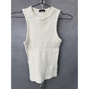 Goldsign Women's S Black Knitted‎ Ribbed Tank Top